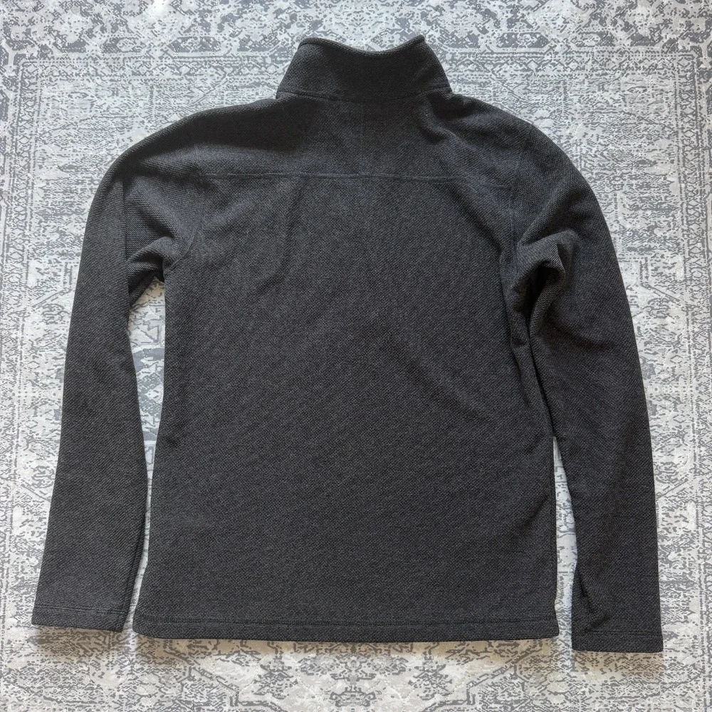 The North Face Mens Textured Cap Rock 1/4 Zip Fleece Pullover Black NF0A3YR1JK3
